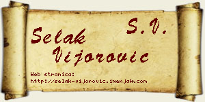 Selak Vijorović vizit kartica